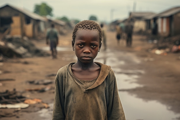 Retrato de un niño triste