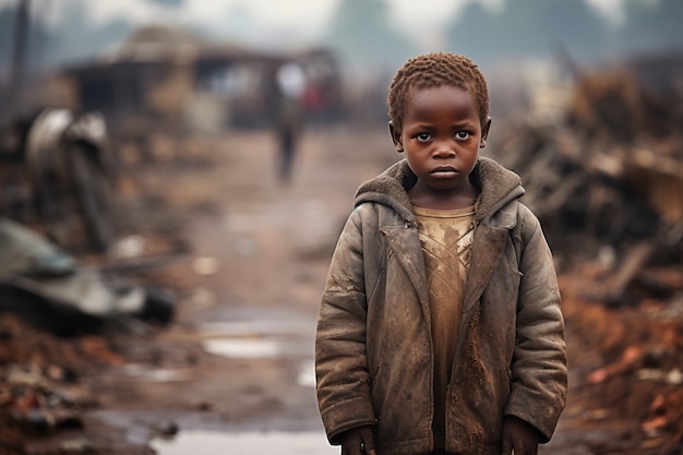 Retrato de un niño triste