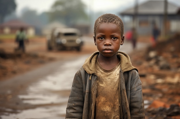 Retrato de un niño triste