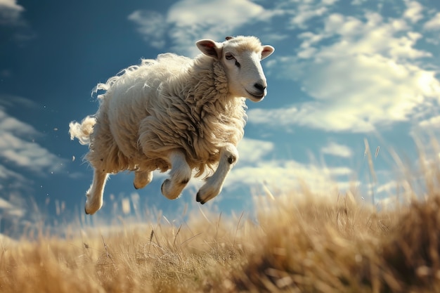 Retrato de una oveja lanosa