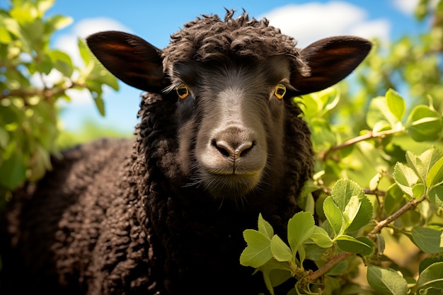 Foto gratuita retrato de oveja negra