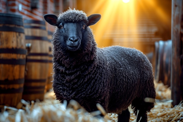 Foto gratuita retrato de oveja negra