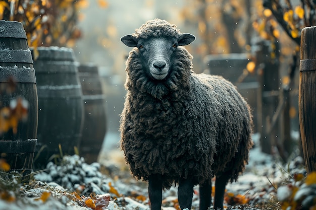 Foto gratuita retrato de oveja negra