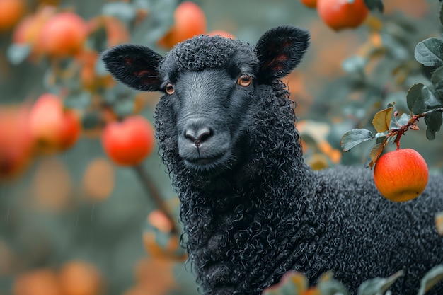 Foto gratuita retrato de oveja negra