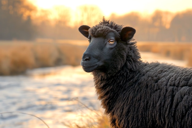 Foto gratuita retrato de oveja negra