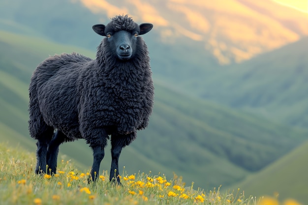 Foto gratuita retrato de oveja negra