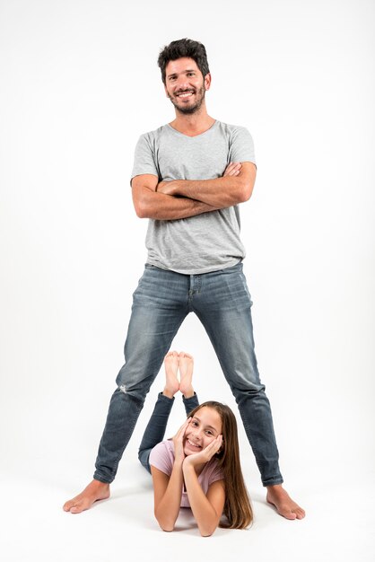 Retrato de padre e hija en el día del padre