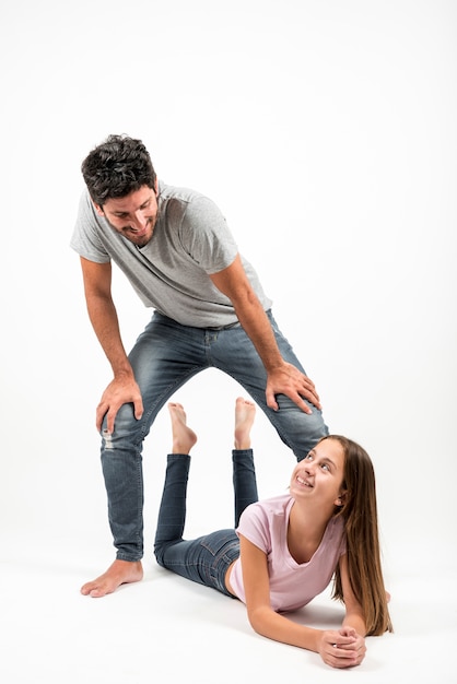 Retrato de padre e hija en el día del padre