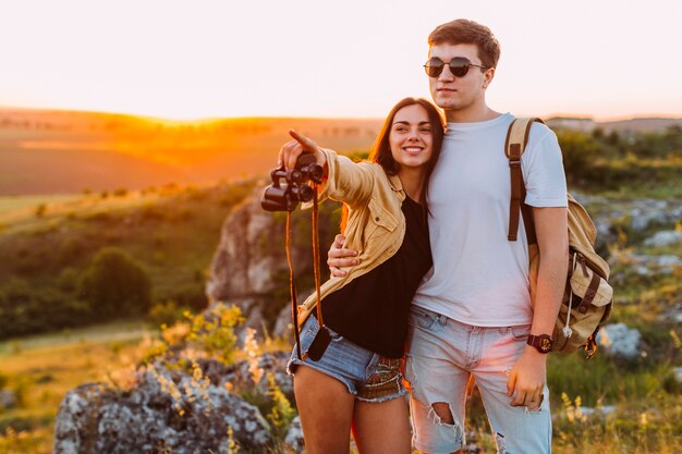 Retrato de una pareja feliz