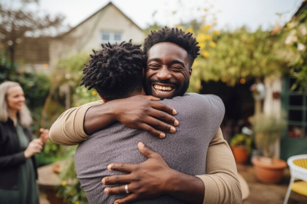 Retrato de una pareja gay enamorada que muestra afecto