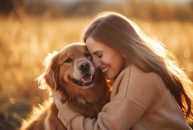 Retrato de una persona que cuida a su mascota