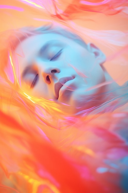 Retrato de una persona que experimenta un despertar espiritual