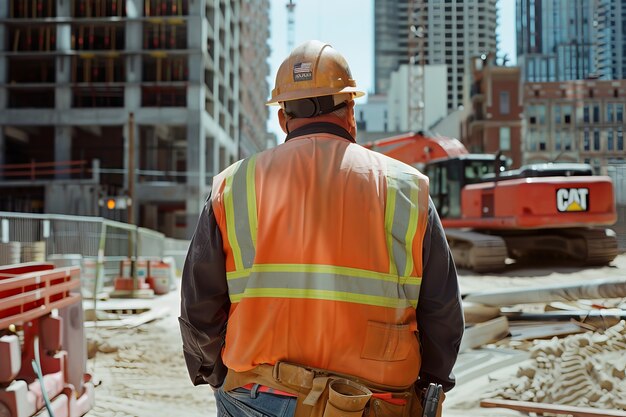 Retrato de una persona que trabaja en el campo de la construcción