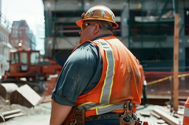 Retrato de una persona que trabaja en la industria de la construcción