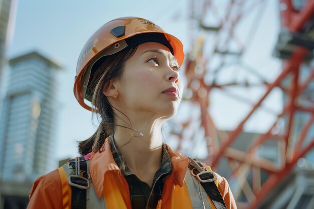 Retrato de una persona que trabaja en la industria de la construcción