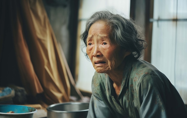 Foto gratuita retrato de una persona triste