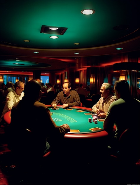 Foto gratuita retrato de personas jugando y jugando en un casino