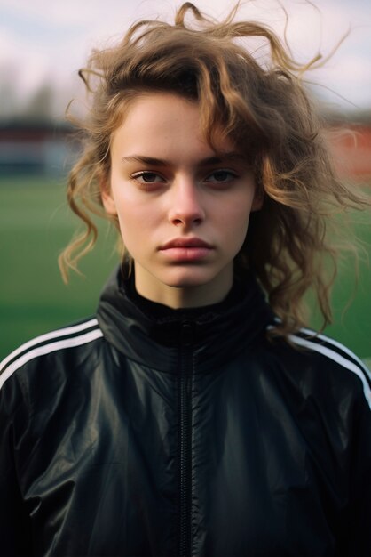 Retrato del portero de fútbol