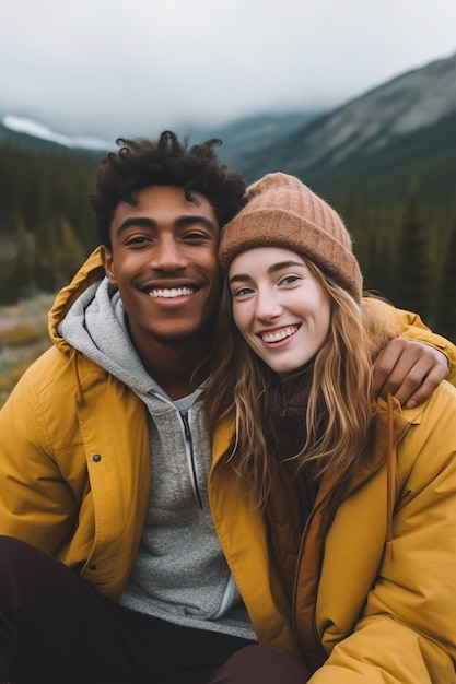 Retrato en primer plano de una pareja gay juntos