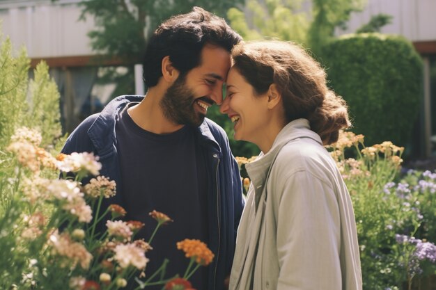 Retrato en primer plano de una pareja gay juntos