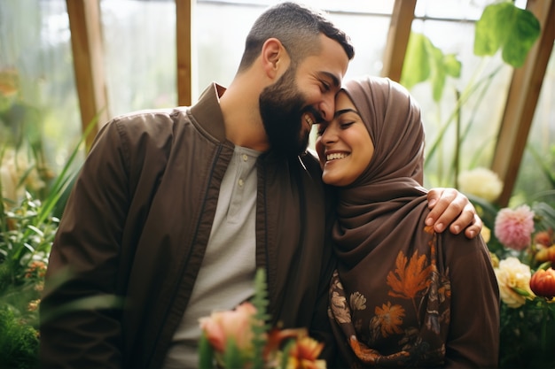 Retrato en primer plano de una pareja gay juntos