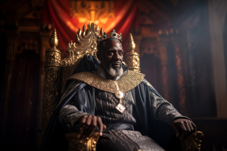 Foto gratuito retrato del rey durante la época medieval.