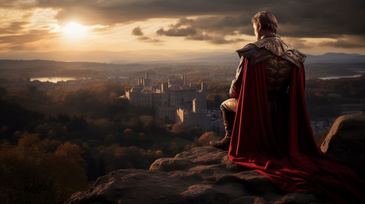 Foto gratuito retrato de un rey medieval