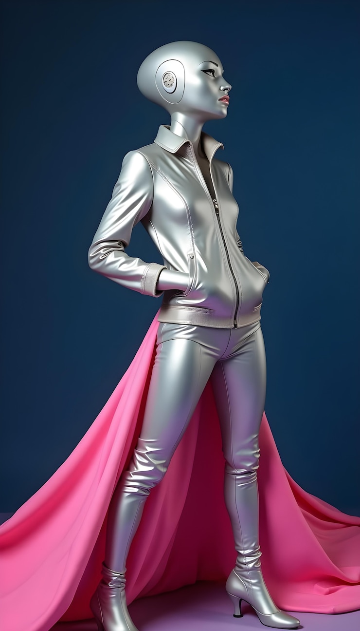Foto gratuito retrato de un robot de moda