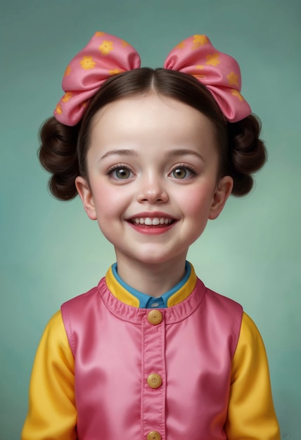 Foto gratuita retrato surrealista de un niño