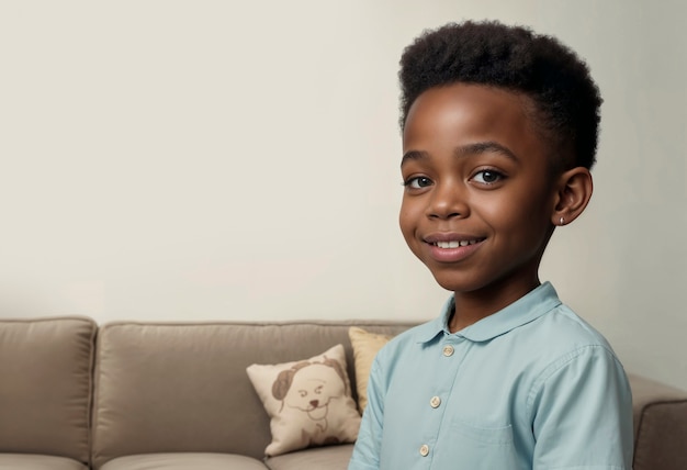 Foto gratuita retrato surrealista de un niño