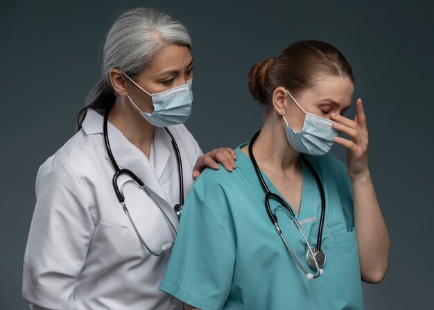 Retrato de trabajadoras doctoras