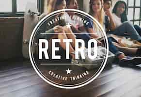 Foto gratuita retro vintage vector graphic concept