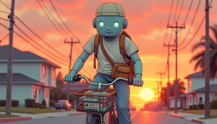 Foto gratuito robot en los años 90