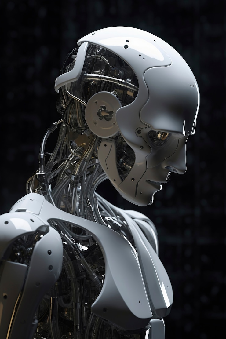 Foto gratuito robot antropomorfo en el interior