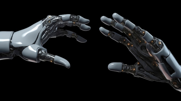 Foto gratuito robot antropomorfo en el interior
