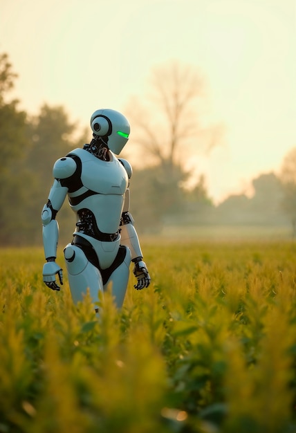 Robot en un campo