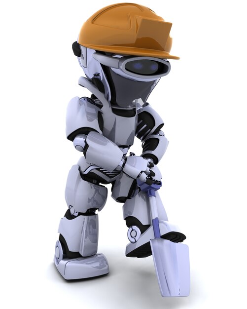 Robot de construcción con una pala
