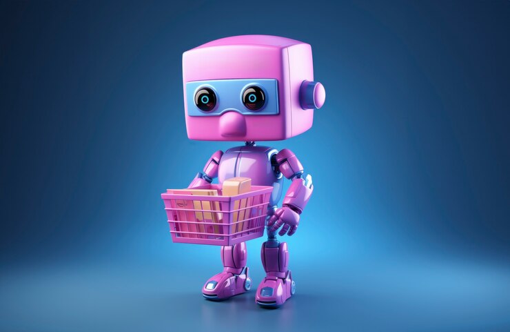 Foto gratuito el robot de entrega 3d está trabajando