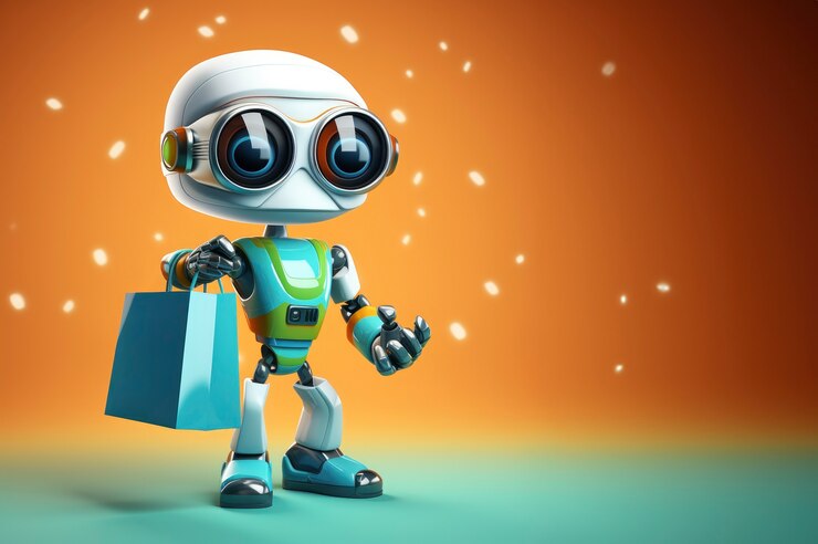 Foto gratuito el robot de entrega 3d está trabajando