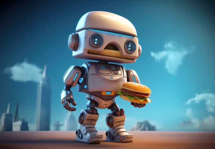 Foto gratuito el robot de entrega 3d está trabajando