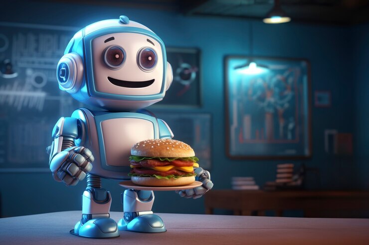 Foto gratuito el robot de entrega 3d está trabajando