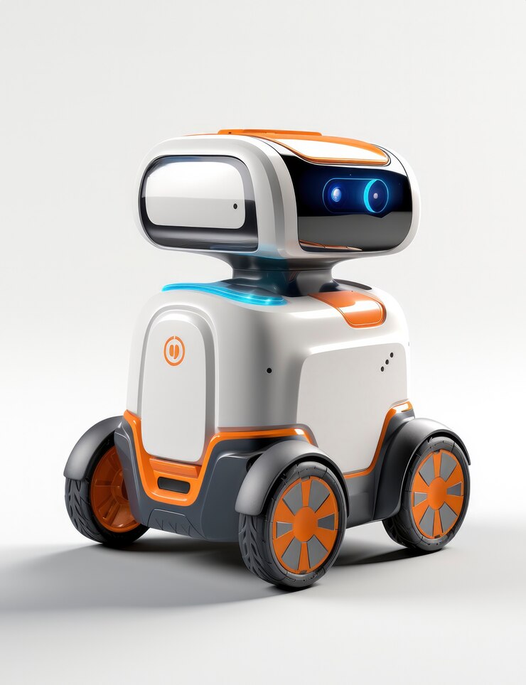 Foto gratuito el robot de entrega 3d está trabajando
