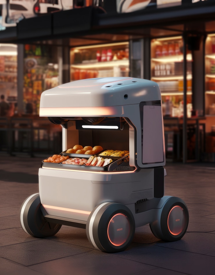 Foto gratuito el robot de entrega 3d está trabajando
