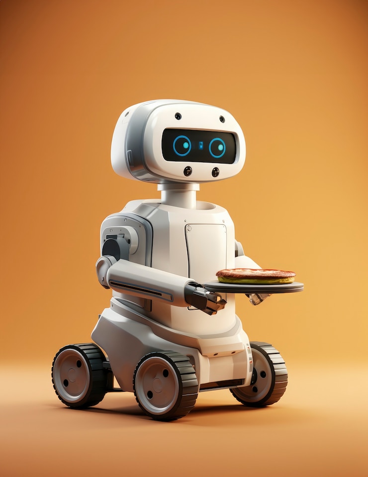 Foto gratuito el robot de entrega 3d está trabajando