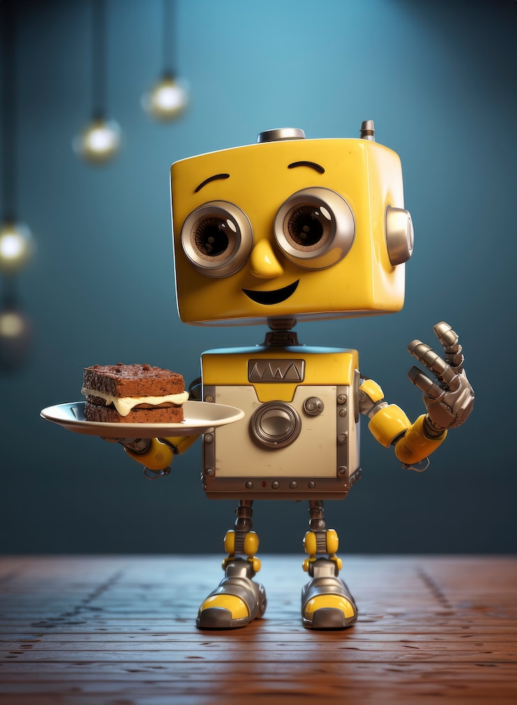 Foto gratuito el robot de entrega 3d está trabajando