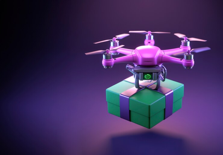 Foto gratuito el robot de entrega 3d está trabajando