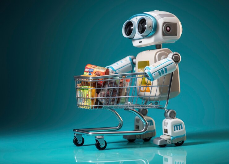 Foto gratuito el robot de entrega 3d está trabajando