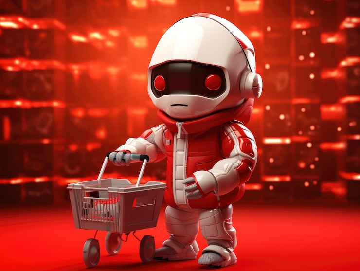 Foto gratuito el robot de entrega 3d está trabajando