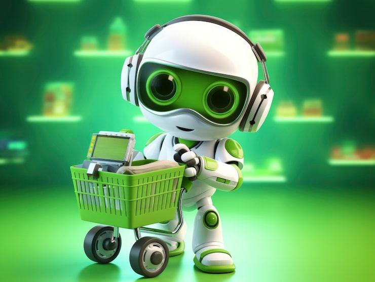 Foto gratuito el robot de entrega 3d está trabajando