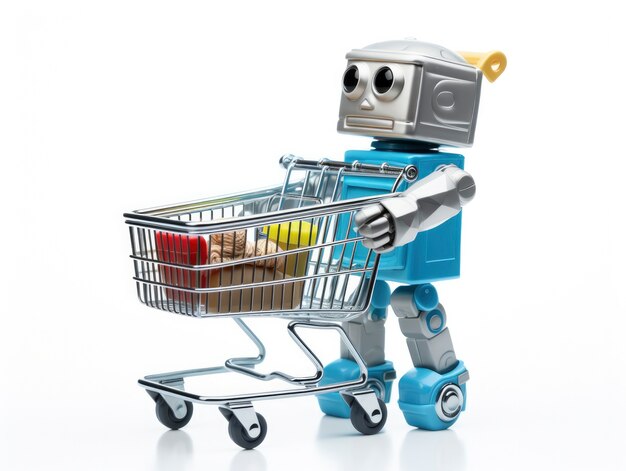 El robot de entrega 3D está trabajando